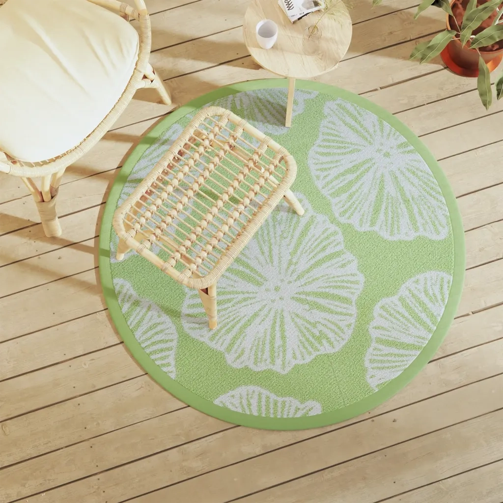 Tappeto da Esterno ARAKIL Verde Ã˜120 cm in PP