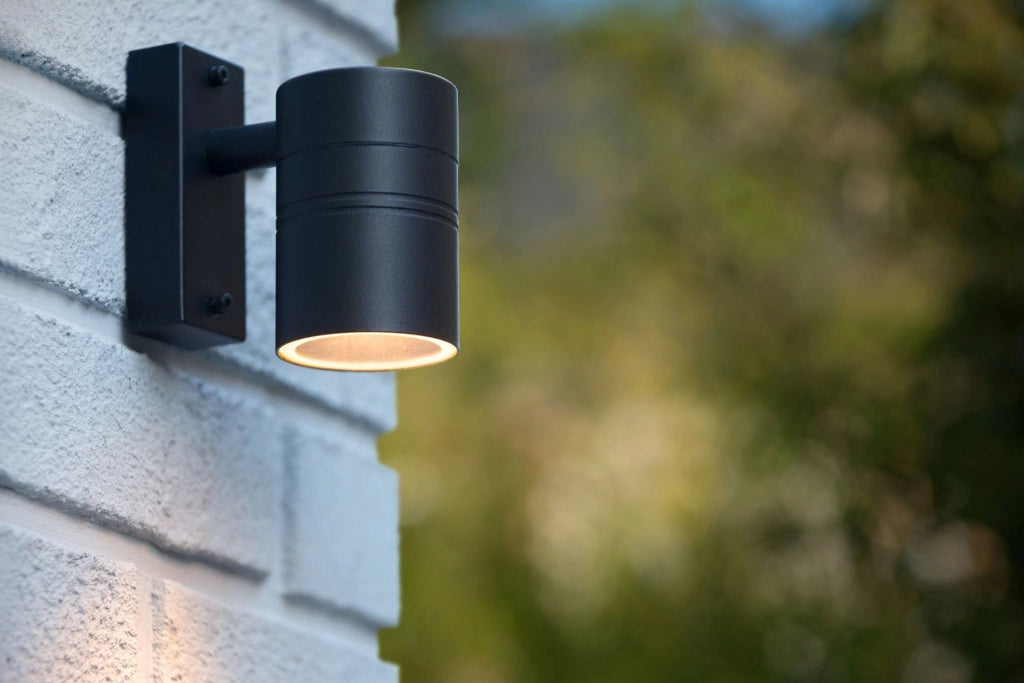 Applique esterna Lucide Arne-LED nera GU10 5W 2700K IP44
