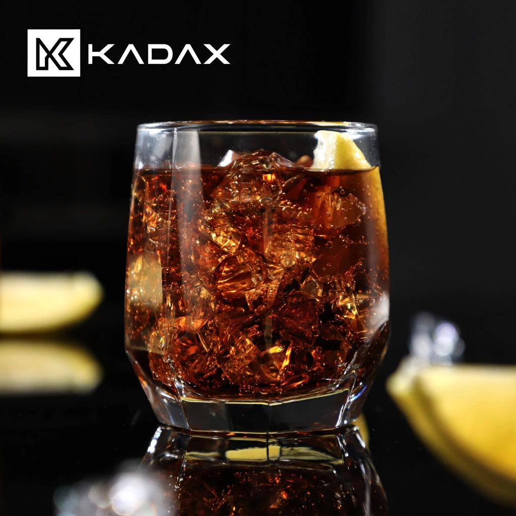 Bicchieri KADAX per bevande, whisky, succhi di frutta, set da 6 bicchieri, 215 ml