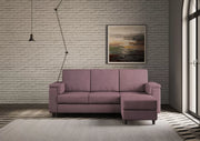 Divano marrak 3 posti (tre sedute da 60cm) + pouf misure esterne l.208 p.155 | prugna - Mobili 2G