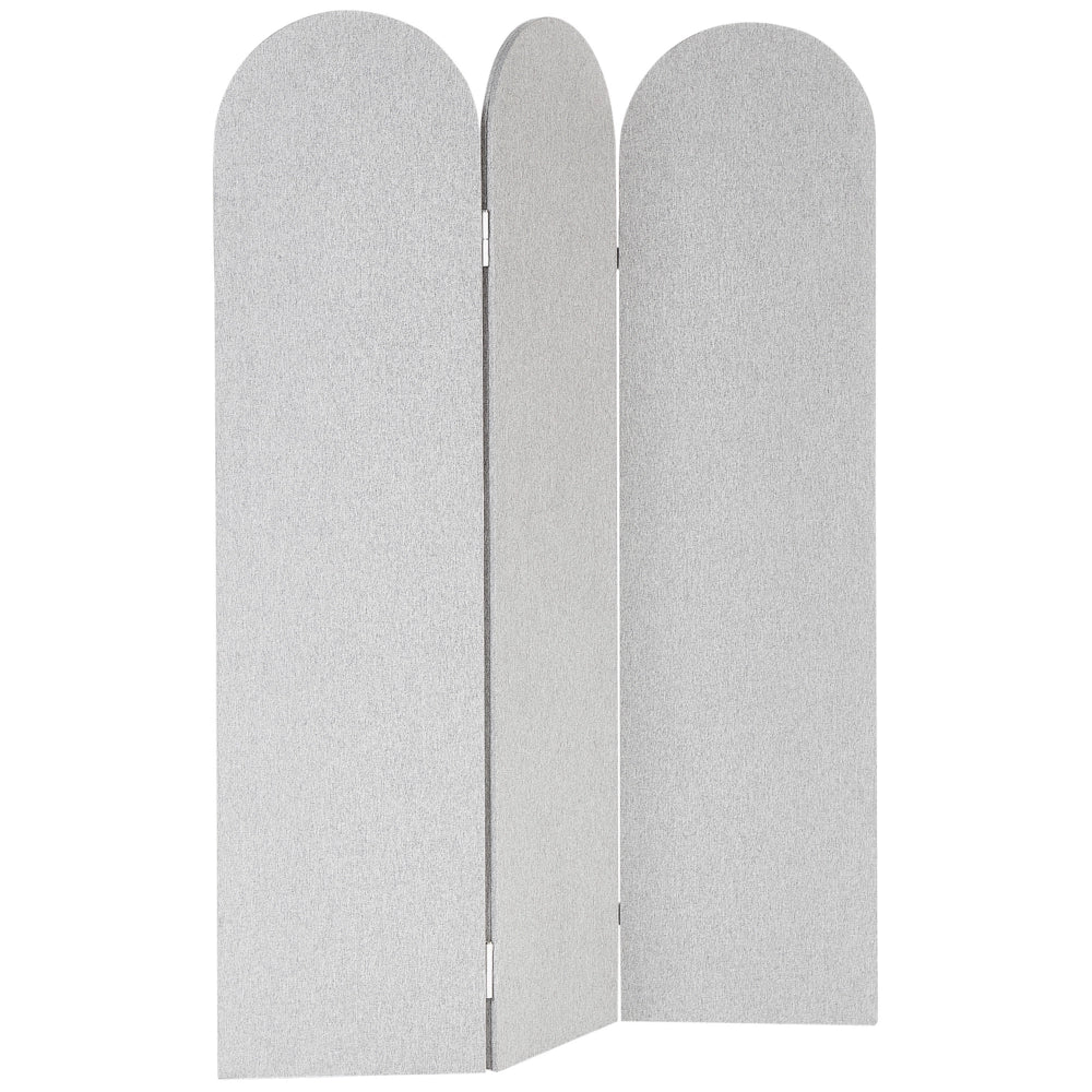 Divisorio pieghevole a 3 pannelli con struttura in acciaio poliestere grigio ufficio domestico stile moderno