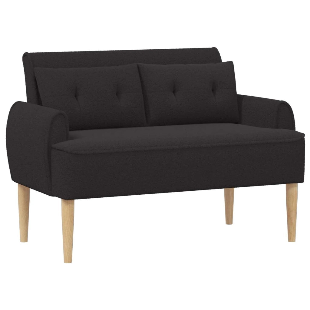 Loveseat con bottoni imbottiti Nero 117 x 67 x 77 cm Bouclé 42041826