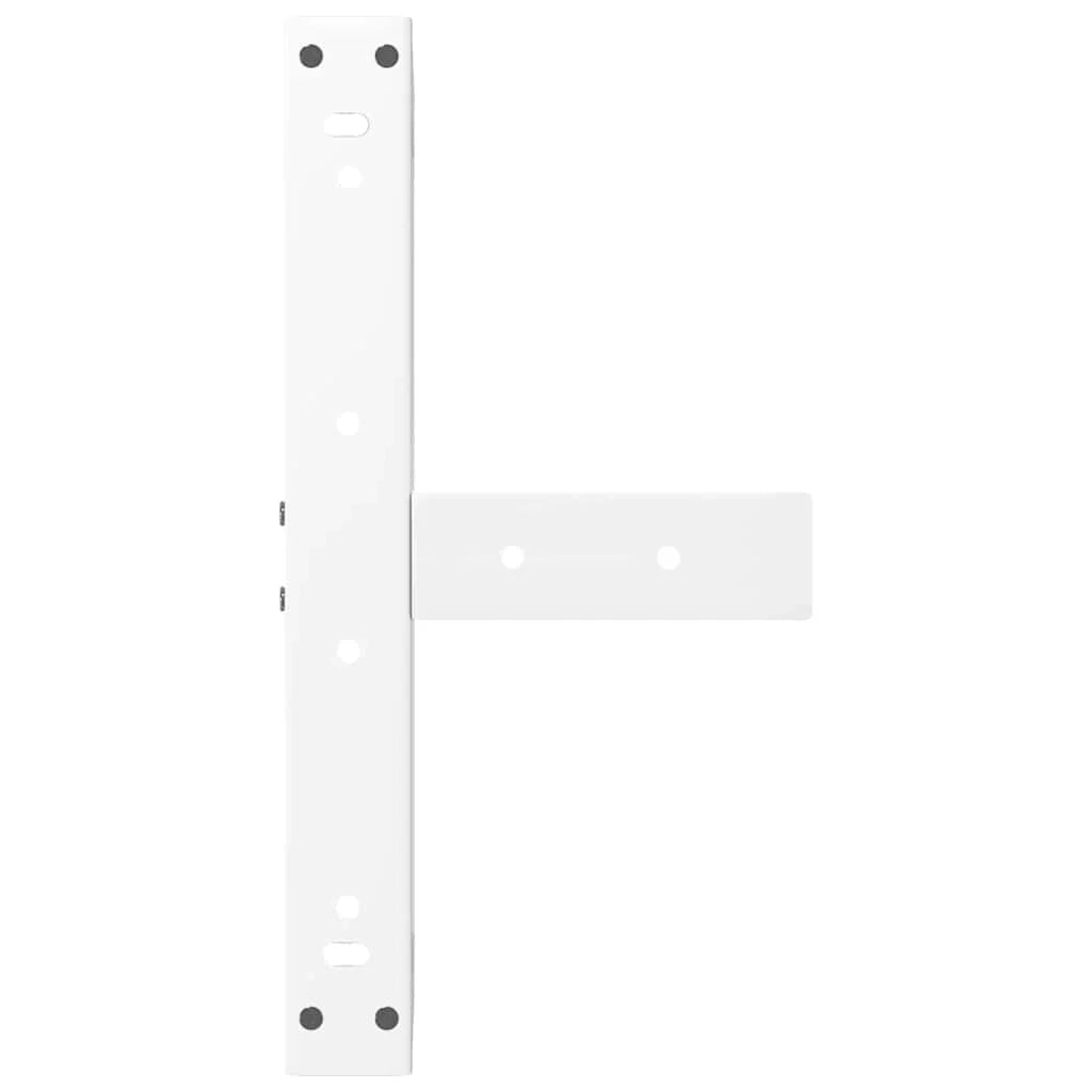 Set di 2 gambe per tavolino a forma di T 50 x 25 x 30 cm con piedini regolabili design moderno in acciaio bianco 02_0057279