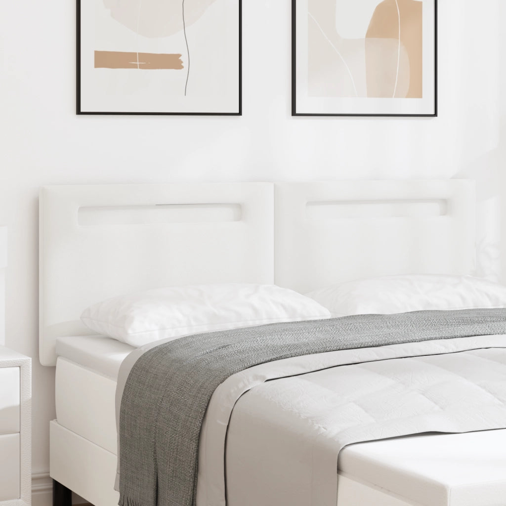 Testata letto design semplice bianco puro 160 cm in finta pelle