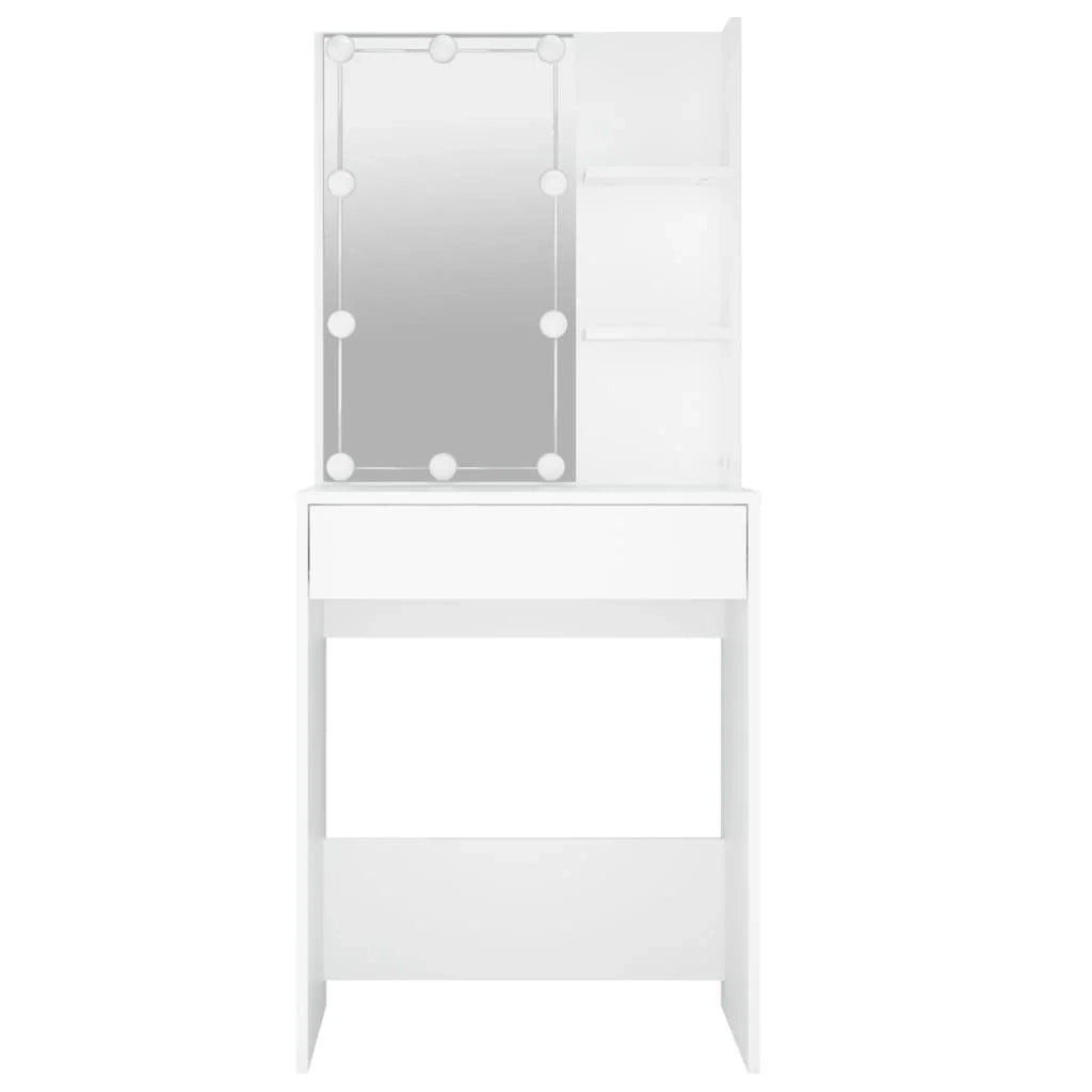 Toletta dal design contemporaneo con illuminazione a LED 60 x 40 x 140 cm bianco 02_0006244