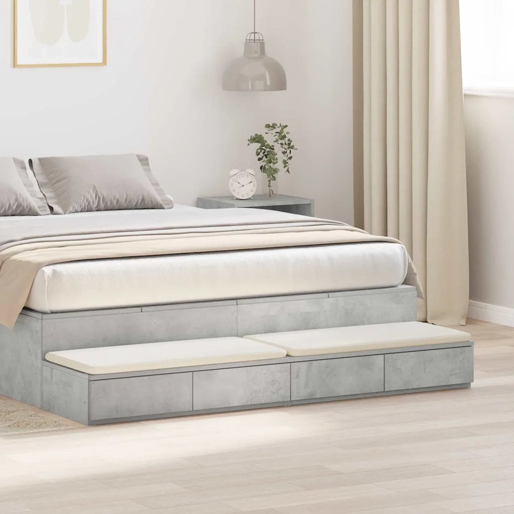Cassetti per letto Grigio cemento 140 x 36,5 x 16,5 cm 866950