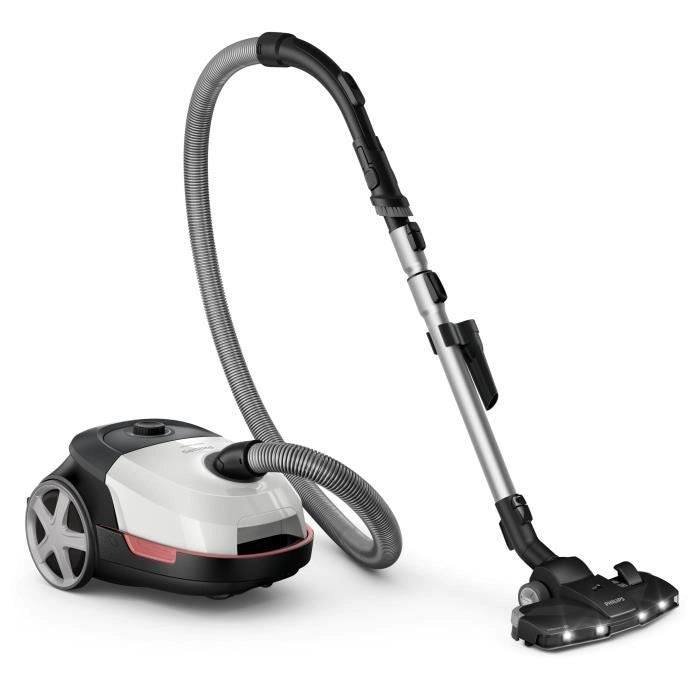 Aspirapolvere a traino con sacco - PHILIPS XD6122/12 - 900 W - 4 L - Bianco polare