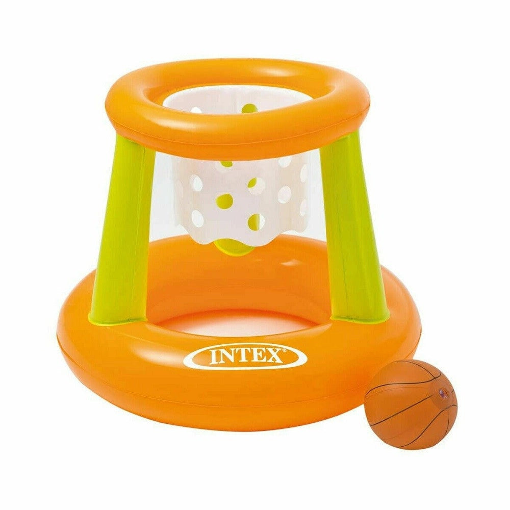 Trade Shop - Canestro Gonfiabile 58504 Con Rete 67x55cm Basket Galleggiante Mare Piscina Palla -