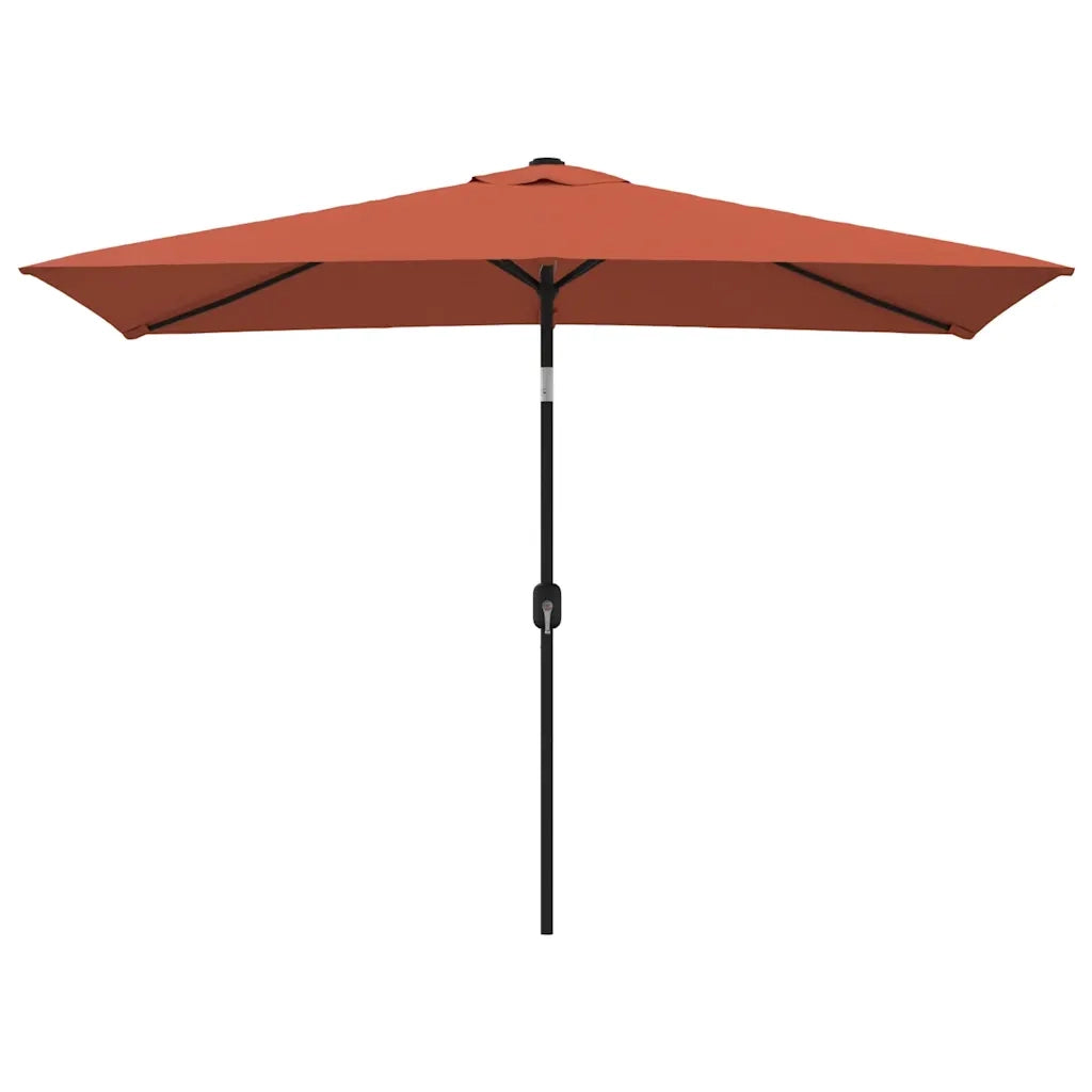 Ombrellone con Palo in Metallo 300x200 cm Terracotta 44504