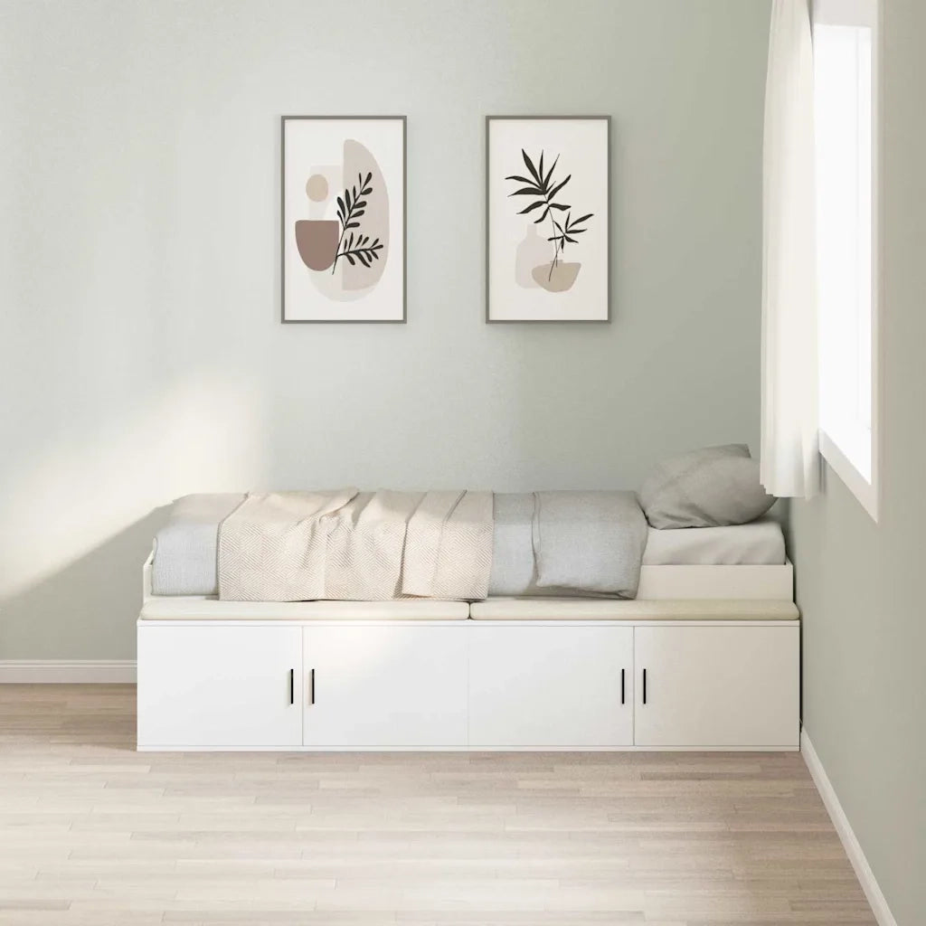 Struttura del letto Bianco 90 x 200 cm Legno multistrato 3335189