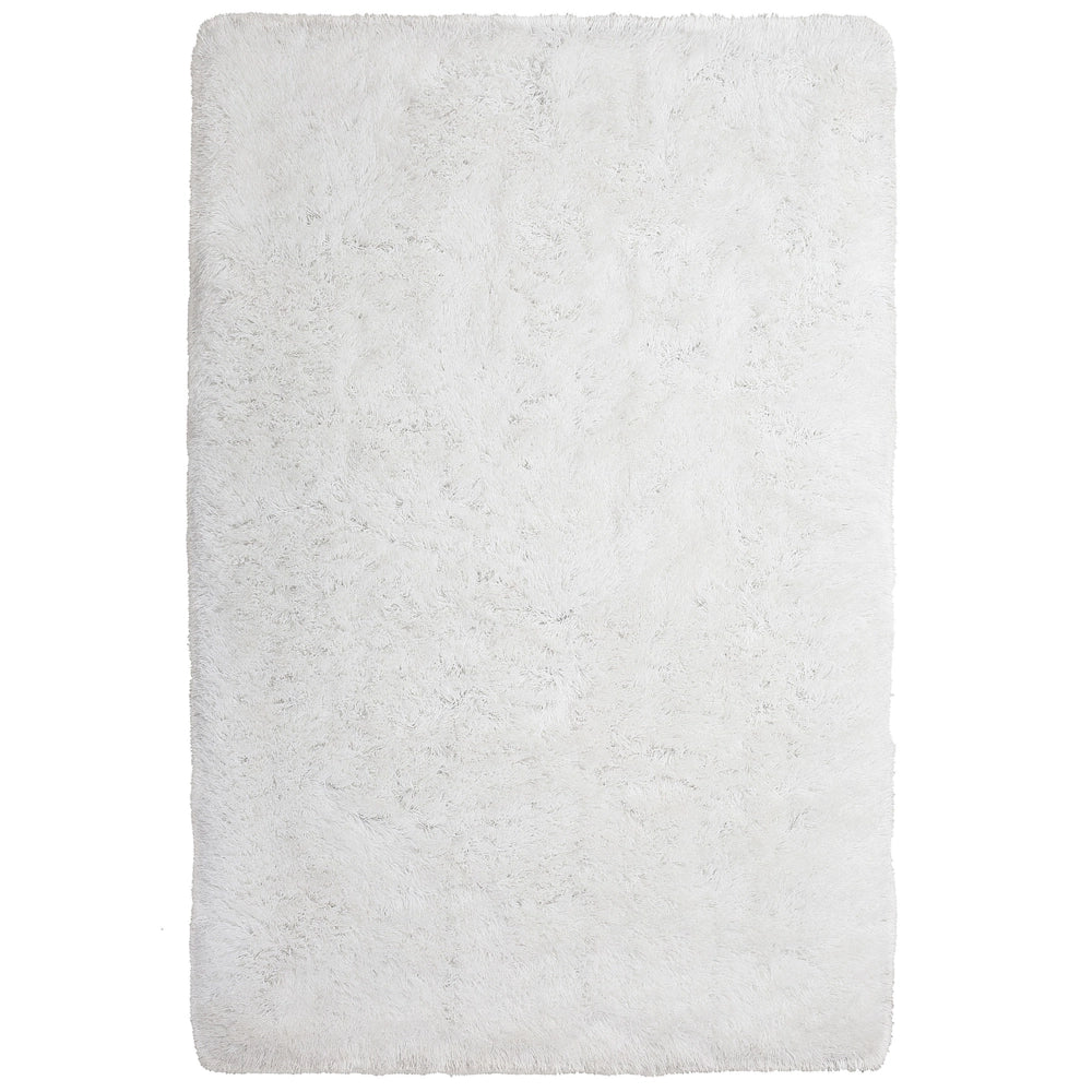 Tappeto Shaggy Tappeto a pelo lungo Solido Poliestere Bianco Rettangolare 200 x 300 cm