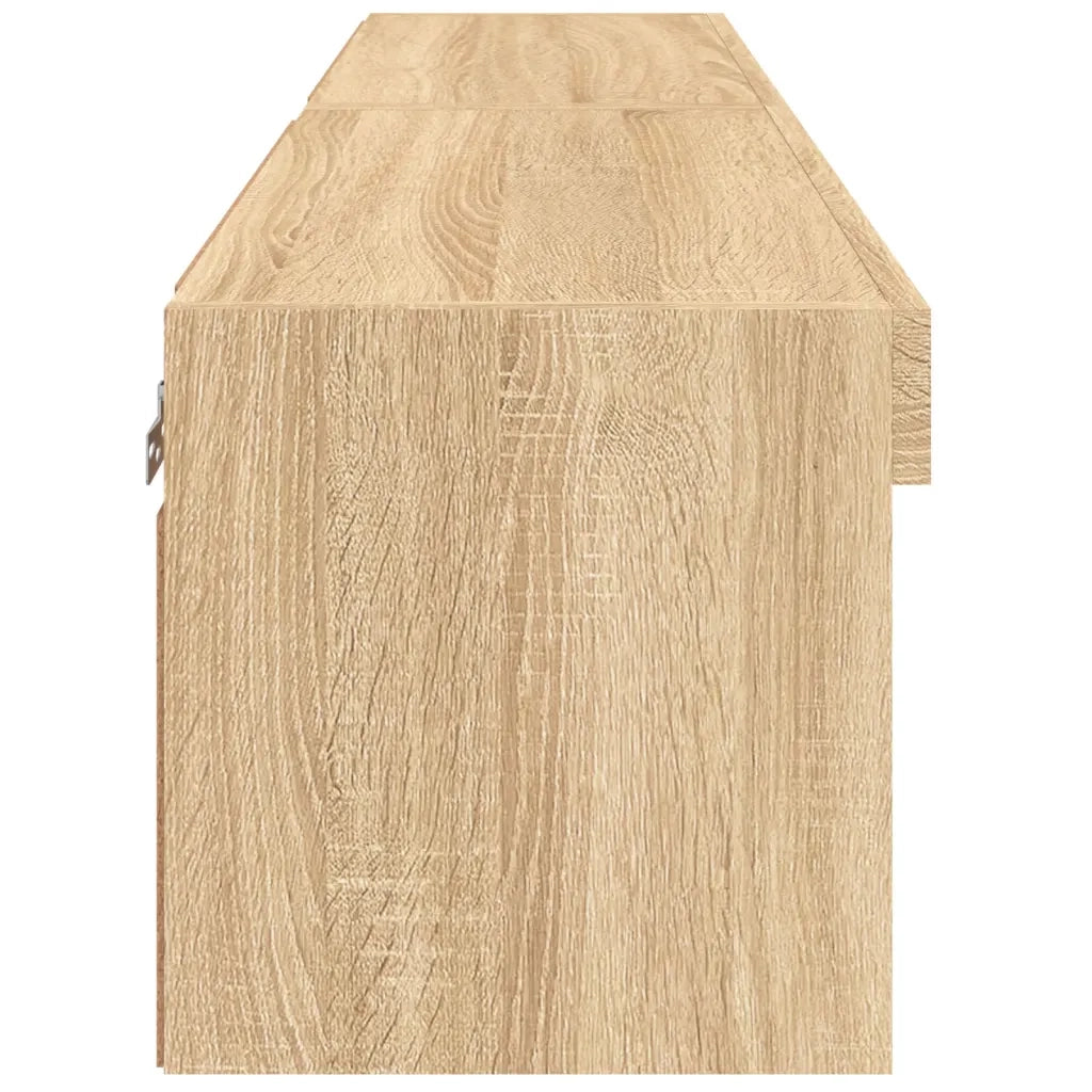 Mobili TV con Luci LED 2pz Rovere Sonoma 60x30x30 cm 837132