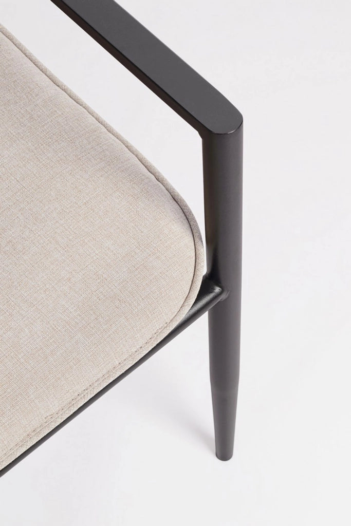 Set 5 Pezzi Salotto da Giardino con Divano 2 Poltrone e 2 Tavolini in Acciaio e Spunpoly Gargano Antracite