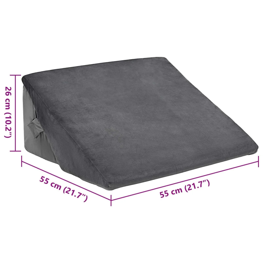 Cuscino a Wedge Grigio 55 x 55 x 26 cm Schiuma Memory CFW3860796