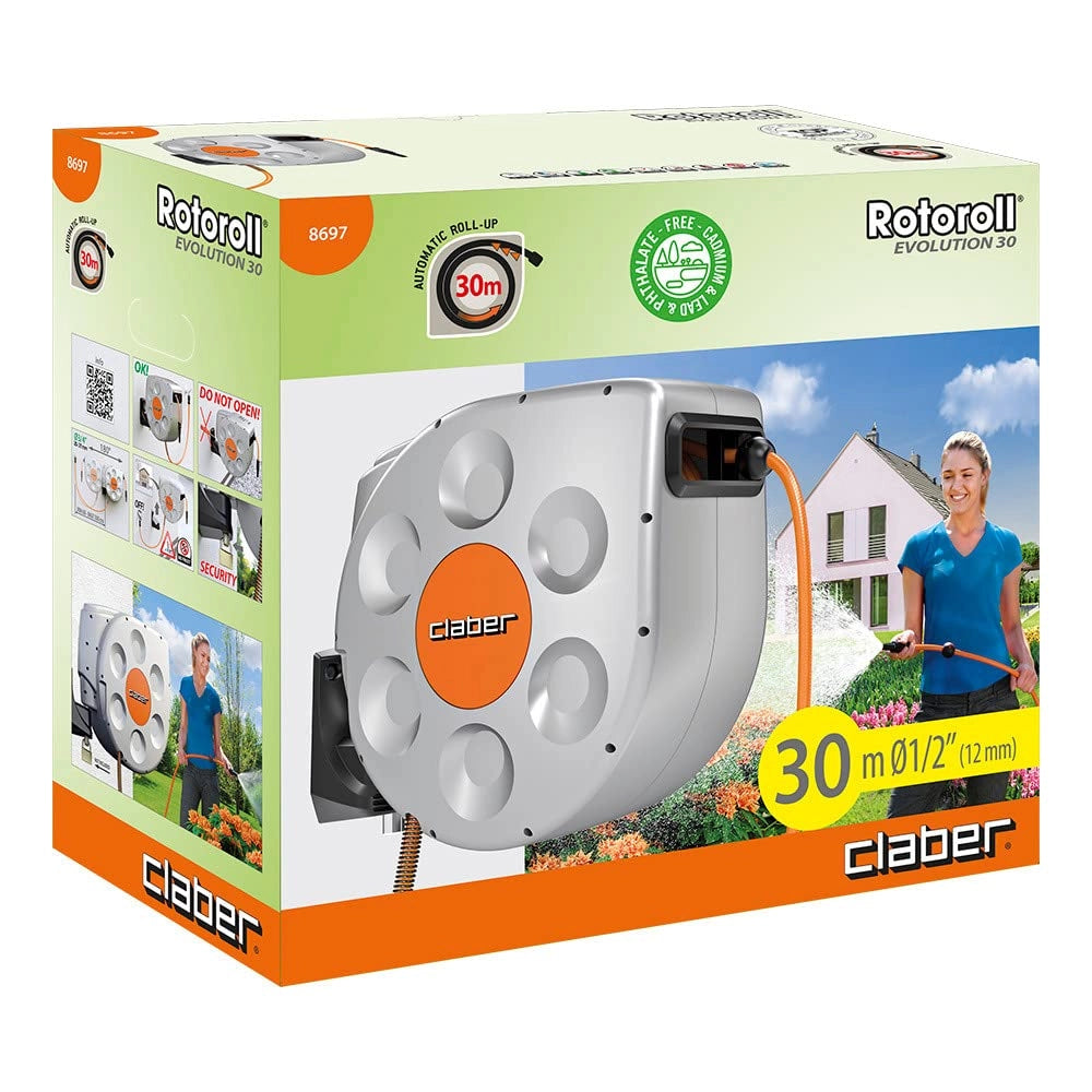 Avvolgitubo Rotoroll Evolution 30 Art. 8697 Tubo M 30 1/2 Claber