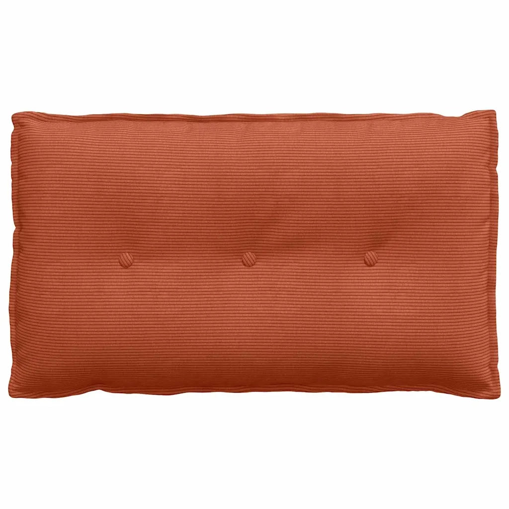 Cuscino per Schiena | Cuscino dorsale Rosso Arancio 80 x 50 cm Tessuto in Cords