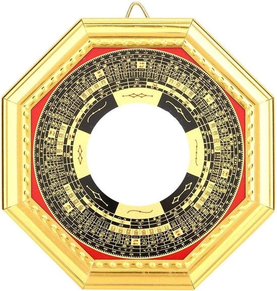 Bagua-spiegel per FengShui inboeking con convessità per interno e decorazione d'ufficio - 53 pollici, forma convessa.