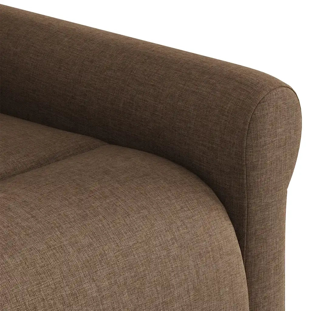 Poltrona Alzapersona Reclinabile Elettrica Marrone Tessuto 3303398