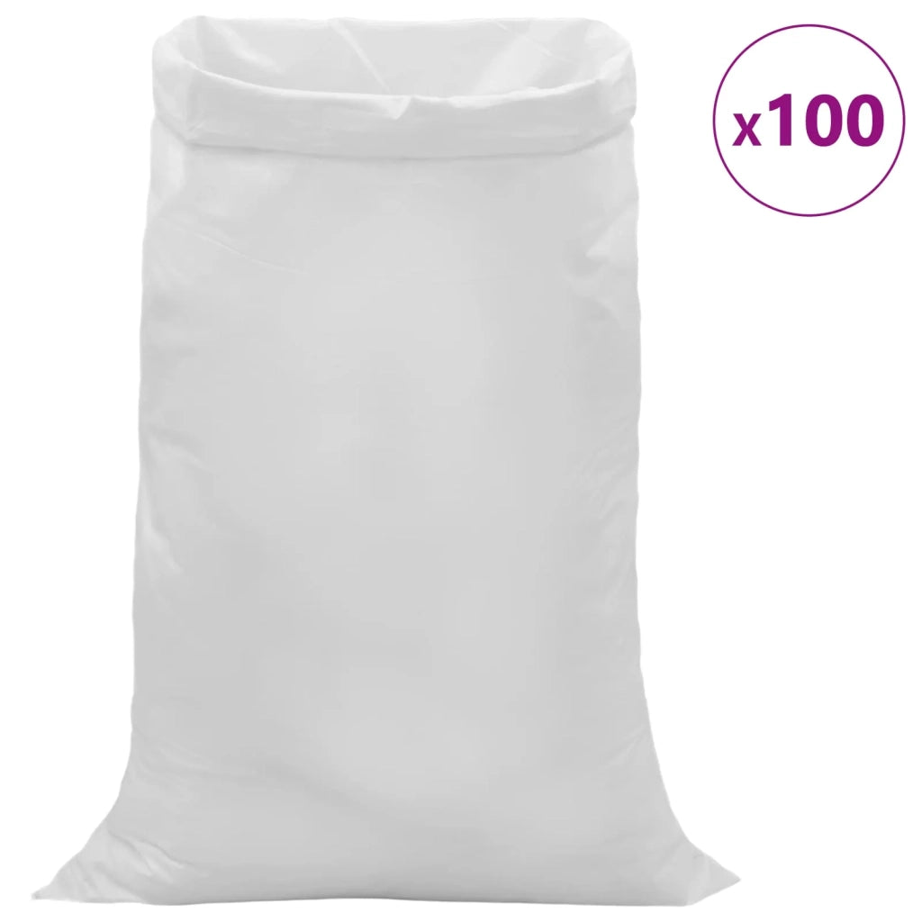 Sacchi Intrecciati 100 pz Bianco 80 x 125 cm PP 42032378