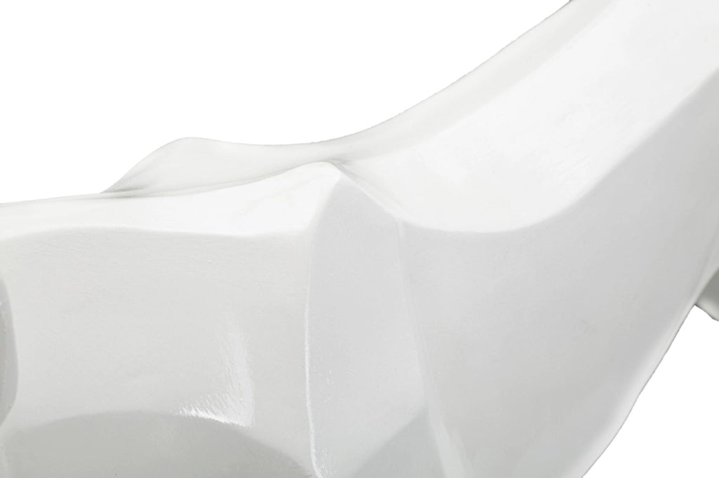 Statua Pantera 70x32,5x18 cm in Poliresina Bianco