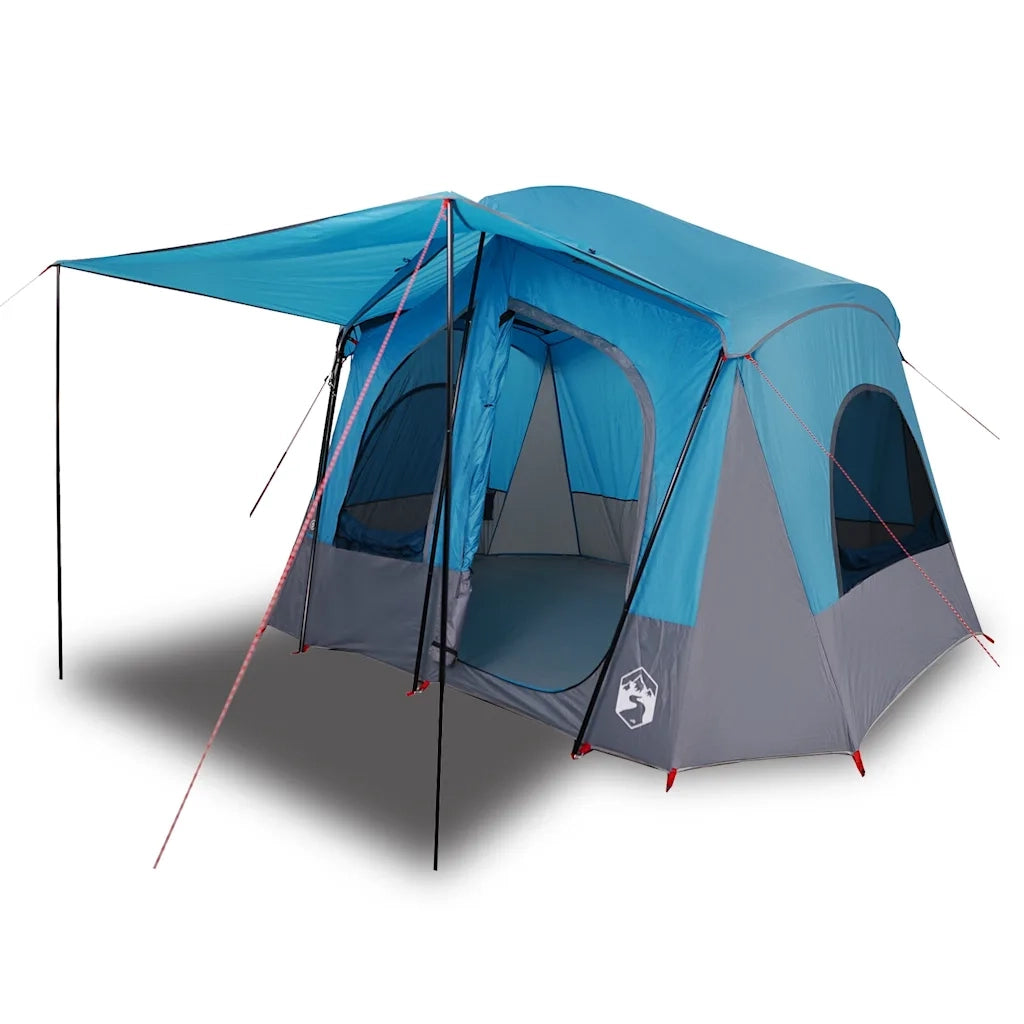 Tenda da Campeggio | Tenda Familiare a Cabina per 5 Persone Blu Impermeabile
