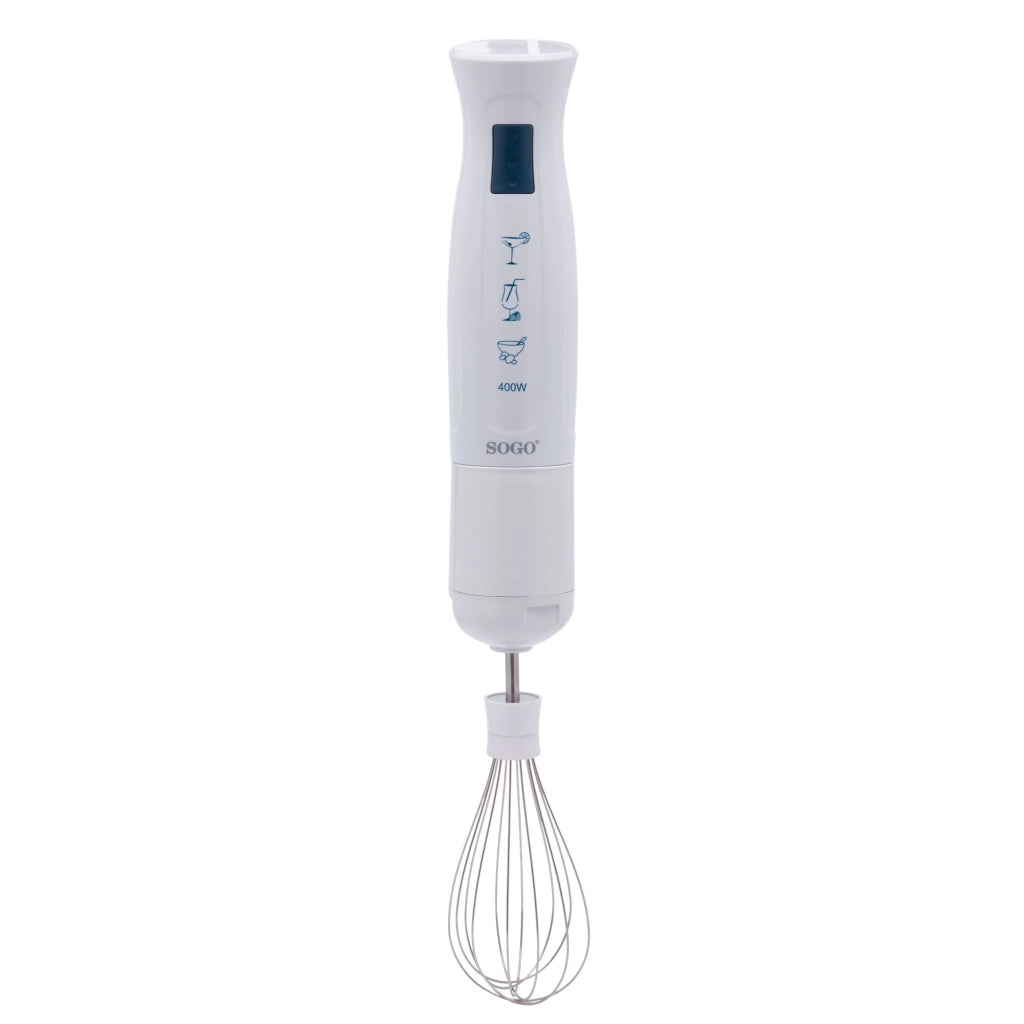 Frullatore a immersione elettrico 400W, tritatutto 300ml, frusta montapanna, bicchiere graduato 700ml cucina - SOGO