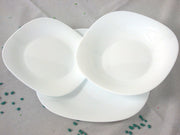 PIATTO FONDO LINEA PARMA ROCCO BORMIOLI IN OPALGLASS BIANCO QUADRATO 22,5CM