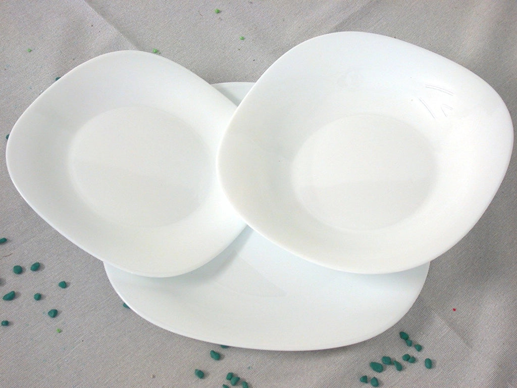 PIATTO FONDO LINEA PARMA ROCCO BORMIOLI IN OPALGLASS BIANCO QUADRATO 22,5CM