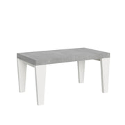 Tavolo allungabile 90x160/264 cm Spimbo Mix piano Bianco Frassino - - Cemento/Bianco Frassino