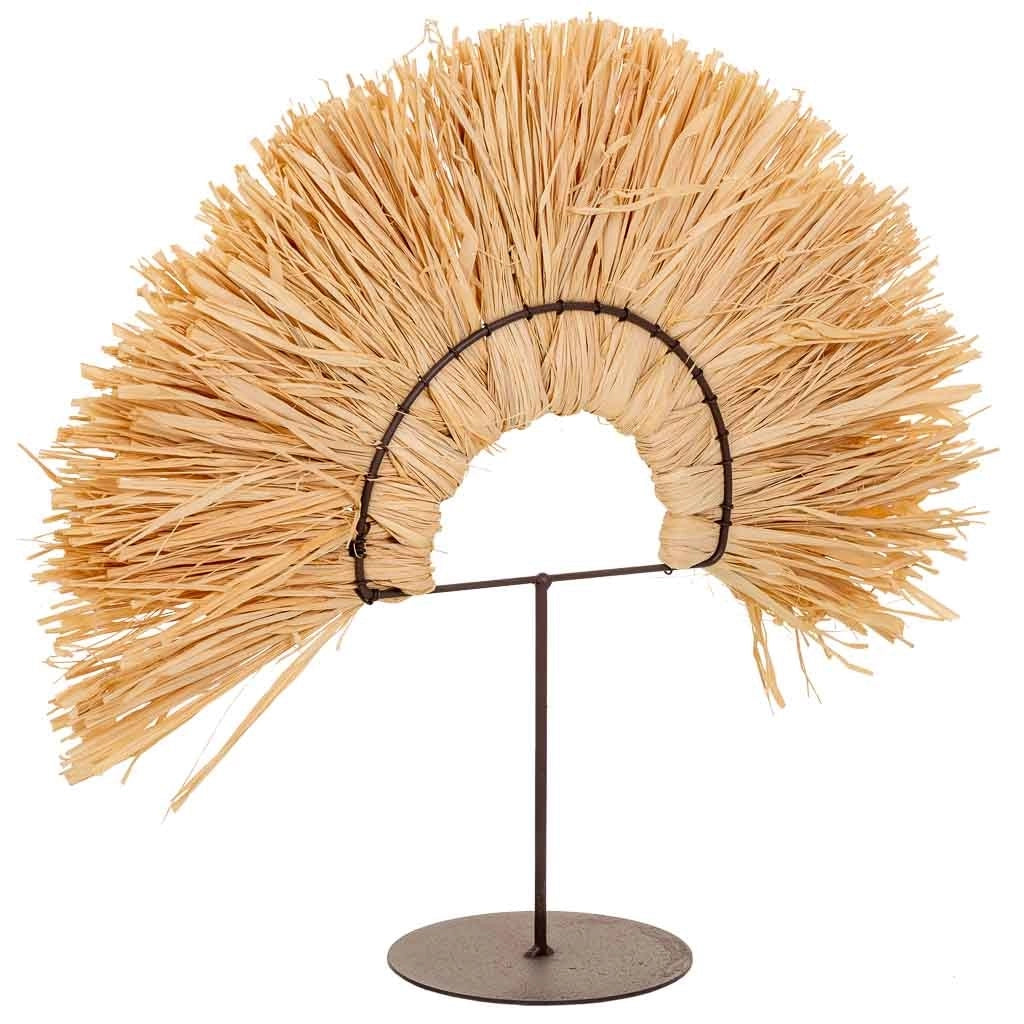Figura decorativa in fibra naturale marrone 40x02x34,5h