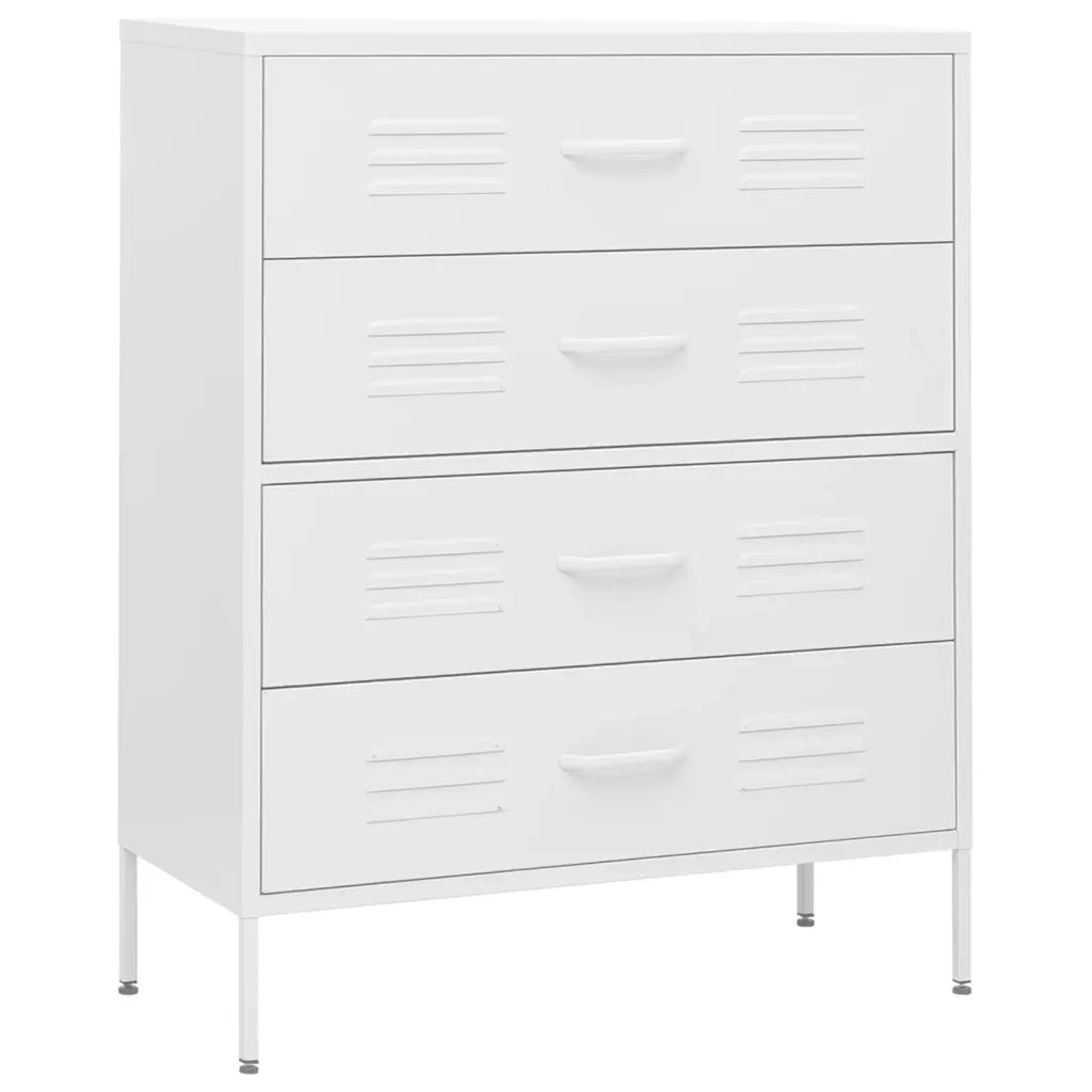 Cassettiera Bianca 80x35x101,5 cm in Acciaio CFW9647139