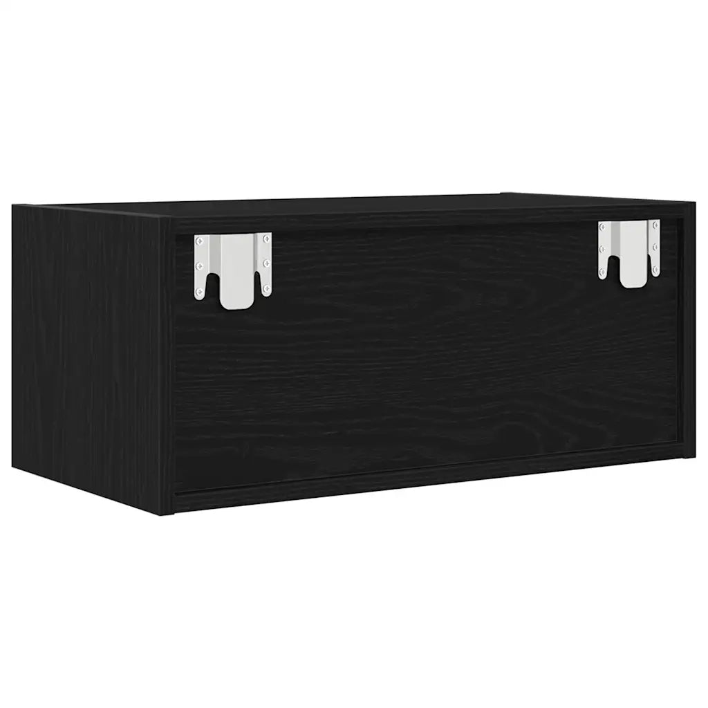 Mobili TV 2 pz Rovere Nero 60x31x25,5 cm in Legno Multistrato 861439