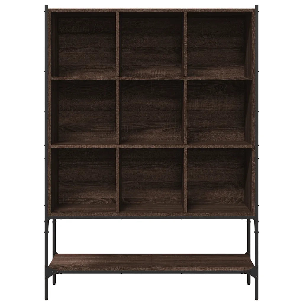 Libreria-Scaffale per Libri-Mobile di Stoccaggio Rovere Marrone 102x30x141,5 cm in Legno Multistrato
