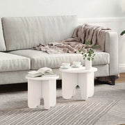 vidaXL Tavolino da salotto 2 pcs Bianco 39.5 x 39.5 x 30 cm