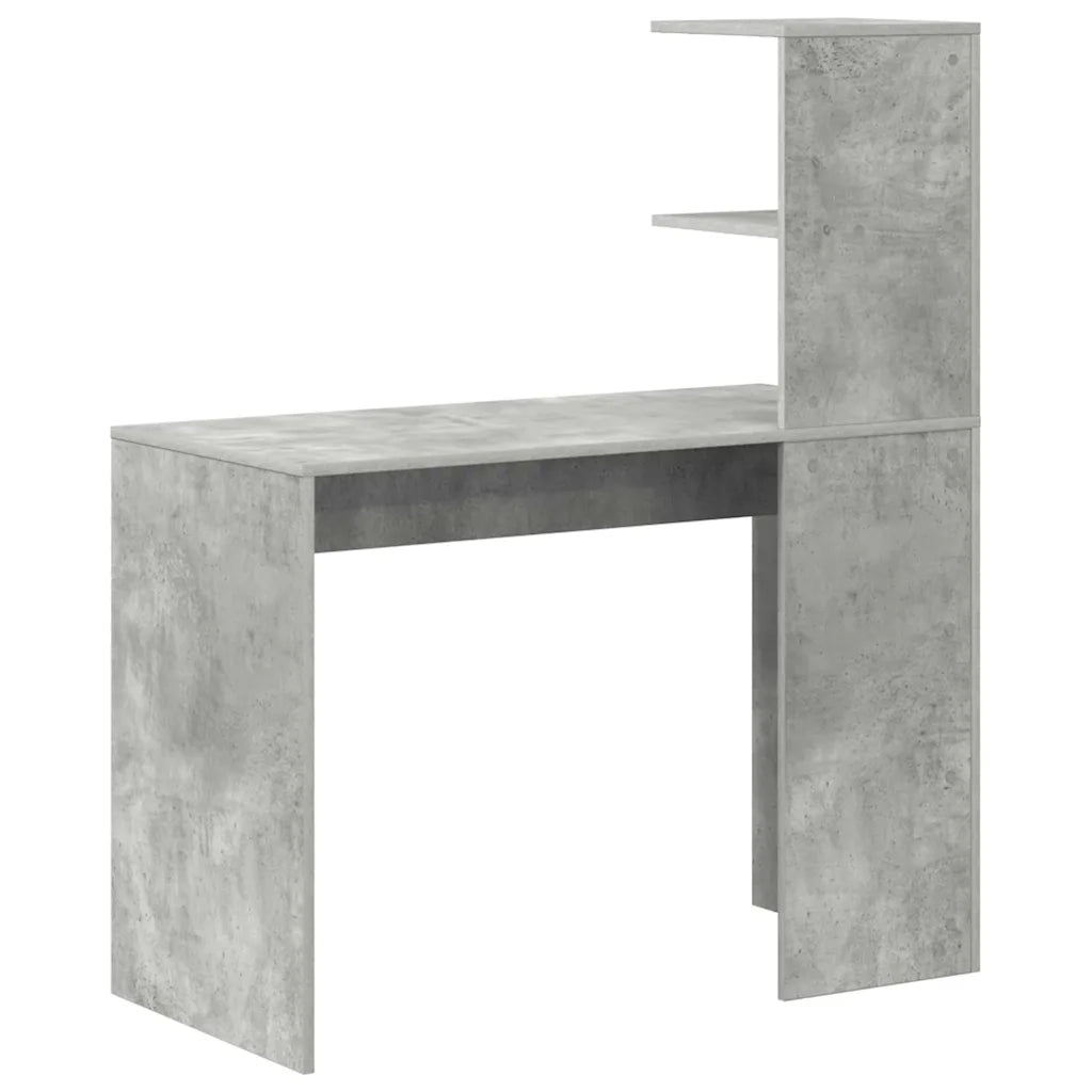 Scrivania | Tavolo da Ufficio Grigio cemento 102 x 50 x 124 cm Legno multistrato