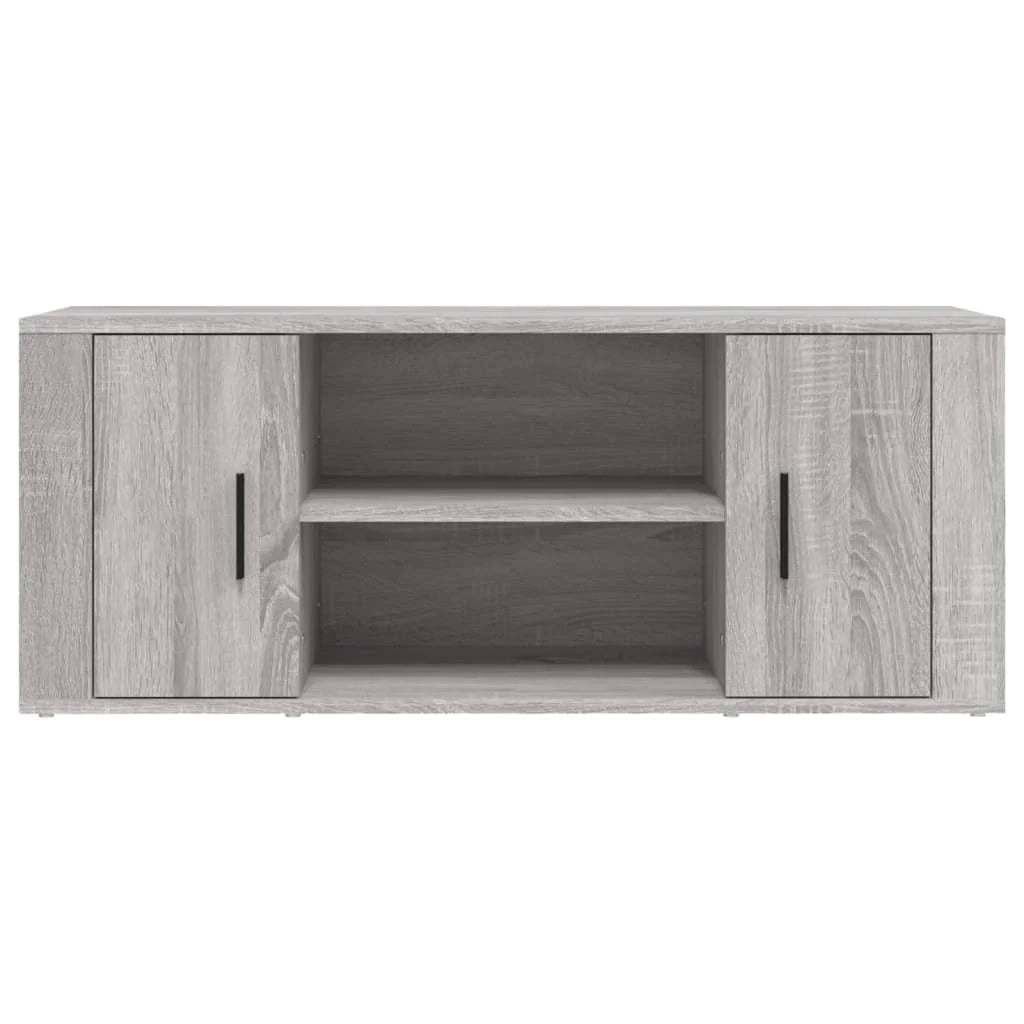 Mobile TV multimediale scaffale TV mobile TV sala da pranzo soggiorno camera da letto Sonoma 100 x 35 x 40 cm legno ingegnerizzato grigio 02_0028328