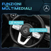 Macchina Elettrica per Bambini 3-8 Anni con Telecomando, Fari e Clacson, Nero