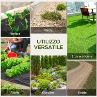 Telo per Pacciamatura 50x2 m Traspirante e Anti-UV in Polipropilene Nero