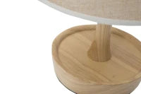 Lampada Da Tavolo con Svuotatasche -B- In Legno Ø Cm 25X49
