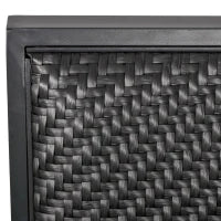 Salotto da Giardino con Divano da Esterno e Tavolino, Mobili da Giardino in Rattan Sintetico, Set 4 Pz, Grigio