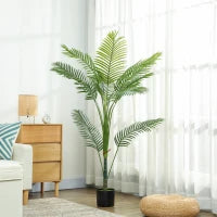 Pianta Finta Palma Areca Alta 150 cm per Interni con Vaso, Decorazione per Casa e Ufficio, Verde
