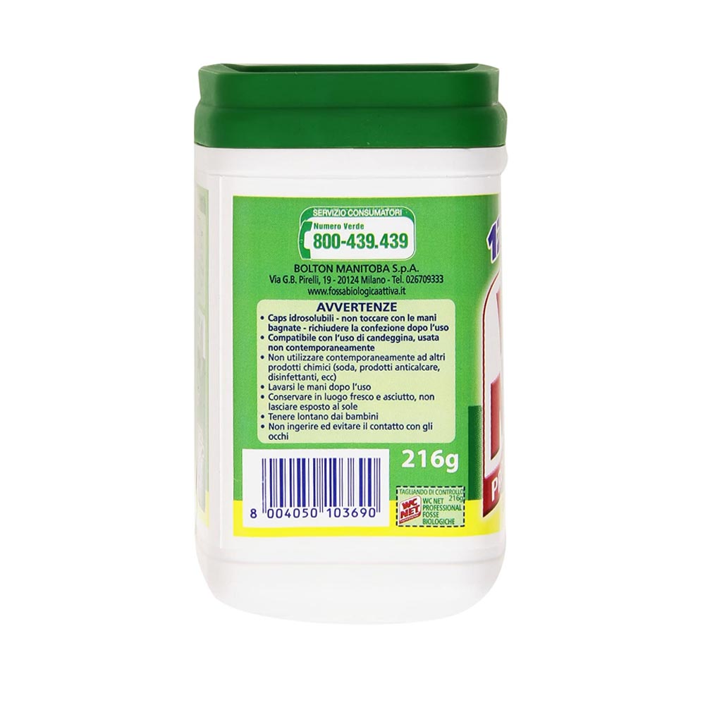 Wc net fosse biologiche professionale 3 confezioni da 12 capsule 216 gr