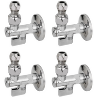 Rubinetto filtro sfera sottolavabo cromato leva alluminio *** corpo ottone, tipo attacco con snodo, quantità pezzi 4...