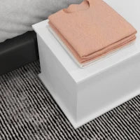 Panca Contenitore Multiuso in Legno per Camera e Ingresso, 80x40x40 cm, Bianco