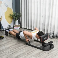 Macchina Squat 3 in 1, Macchina per Deep Sissy Squat Sit Up Push Up Regolabile Acciaio, Multifunzione, per Fitness, Allenamento, Leg Press, Addominali e Flessioni, Nero