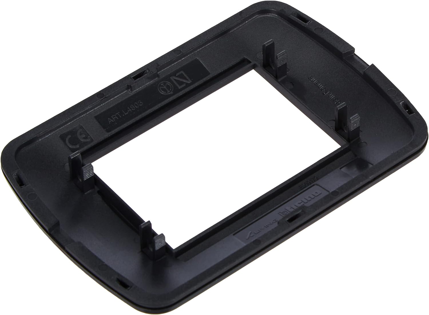 Placca living light international 3 posti tecnopolimero l4803 con supporto l4703 *** colore acciaio scuro, confezione 1