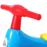 Bicicletta Equilibrio Senza Pedali Giochi con 4 Ruote per Bambini da 18-36 Mesi Blu e Rosso 57cm x 33.5cm x 42.5cm