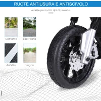 Moto Elettrica per Bambini da 6V con Rotelle e Fari, in PP e Metallo, 105x52.3x62.3 cm, Azzurro e Nero