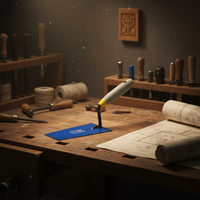 Cazzuola ancora a punta quadra 20 cm con manico in gomma