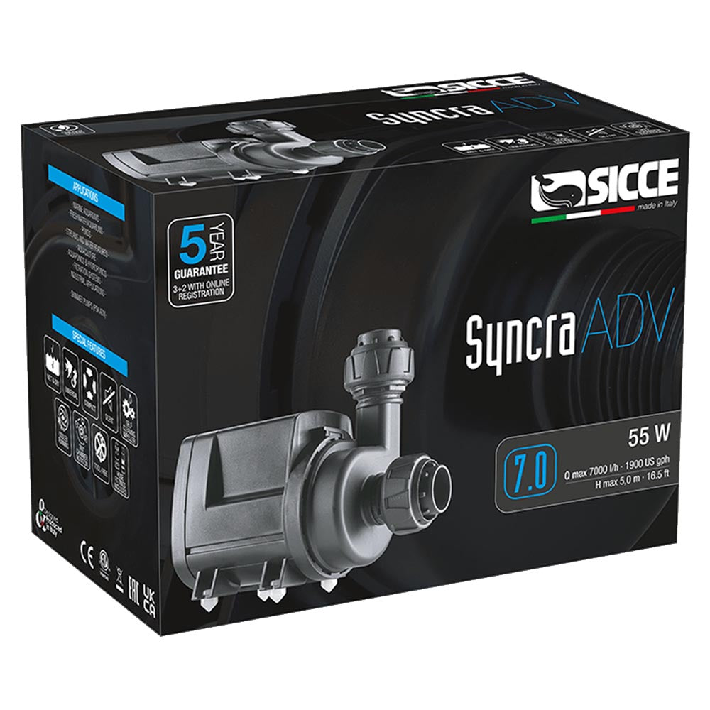 Sicce pompa multifunzione syncra adv 7.0 da 7000 litri ora cavo 3 metri